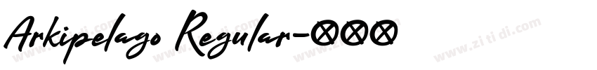 Arkipelago Regular字体转换